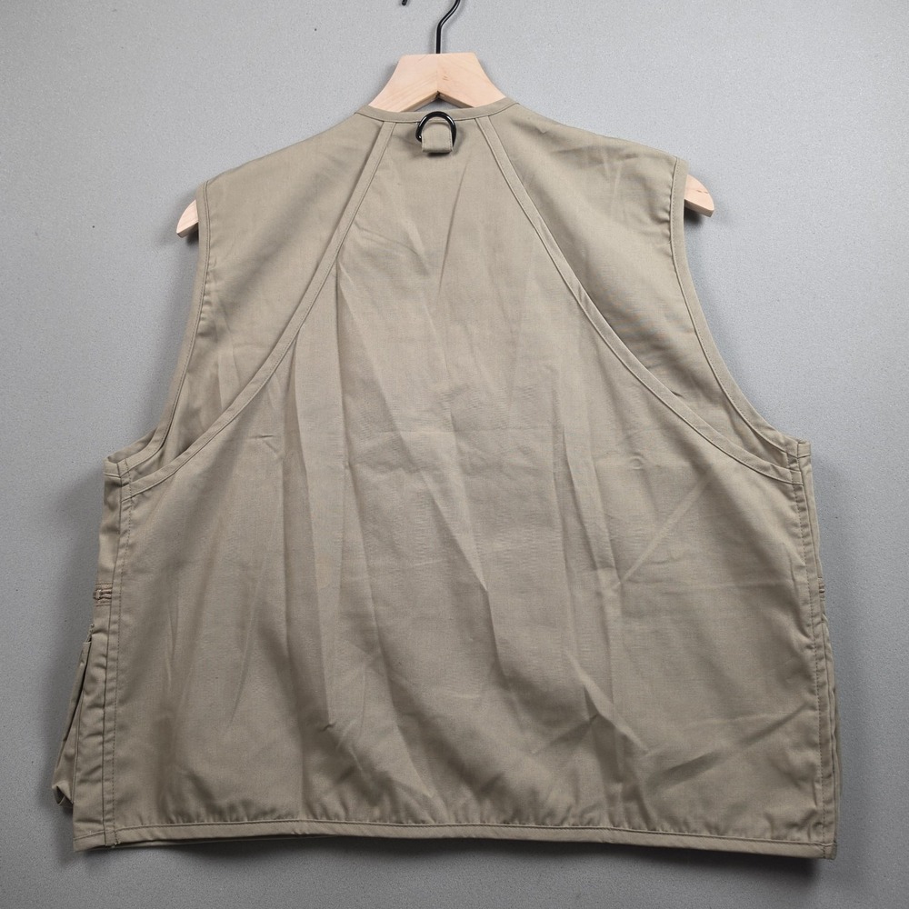 Sawyer's 1992 Avon Vintage Safari Fishing Photo Vest Men's M Khaki Tan Cargo Zip - Picture 2 of 10